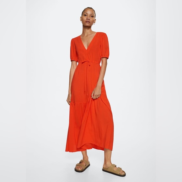 MANGO Flowy long dress - Picture 2 of 5